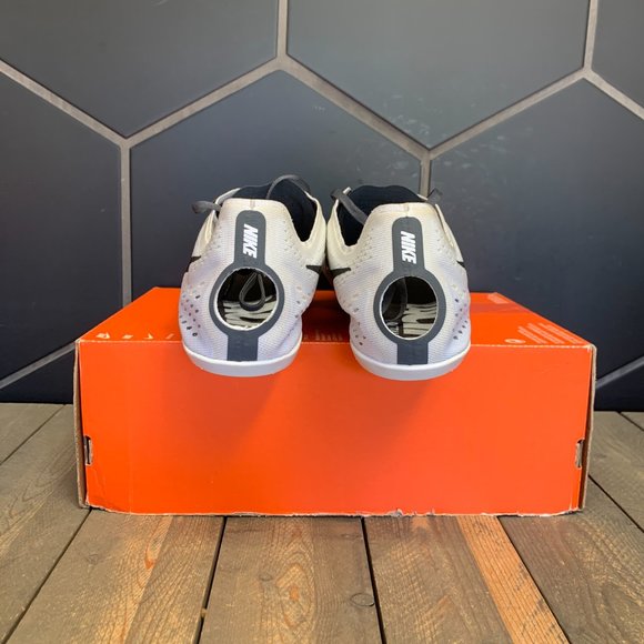 ~New W/ Missing Lid! Nike Zoom Victory 3 White Grey Track & Field Cleats Size 15 - Picture 4 of 6